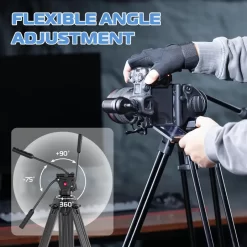 Ulanzi MT-81 Heavy-Duty Video Tripod with Fluid Head (T080GBB1)-Detail5