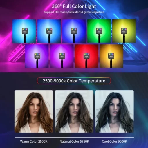 Ulanzi VL66 RGB LED Video Light 360° Rotatable L088 - Image 6