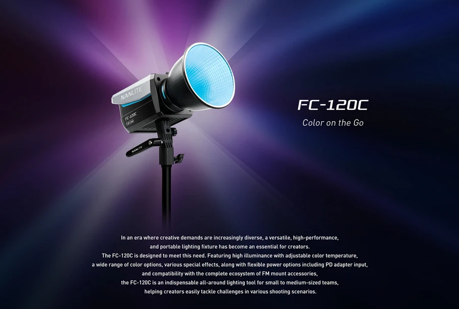 Nanlite FC-120C LED RGBW Spot Light-Des1