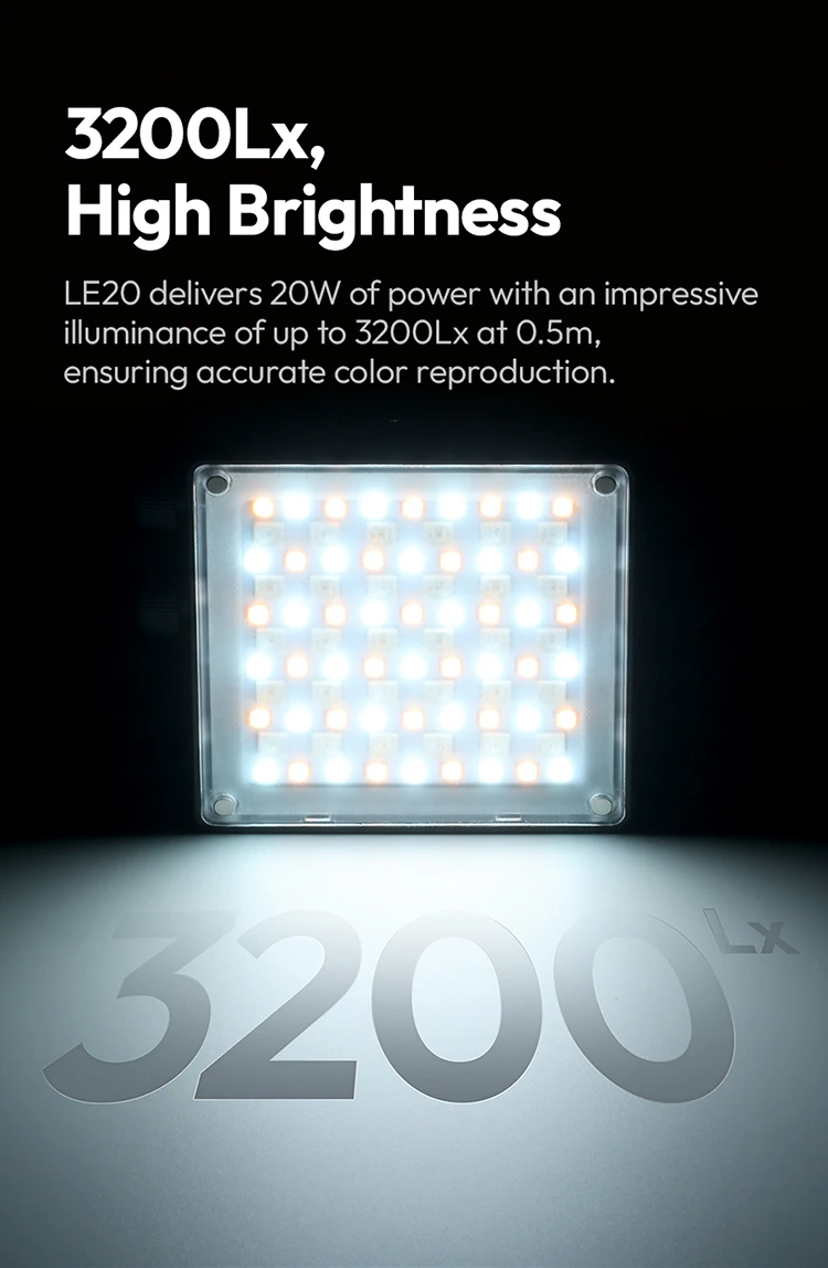 Ulanzi LE20 20W RGB Pocket Light-Des6