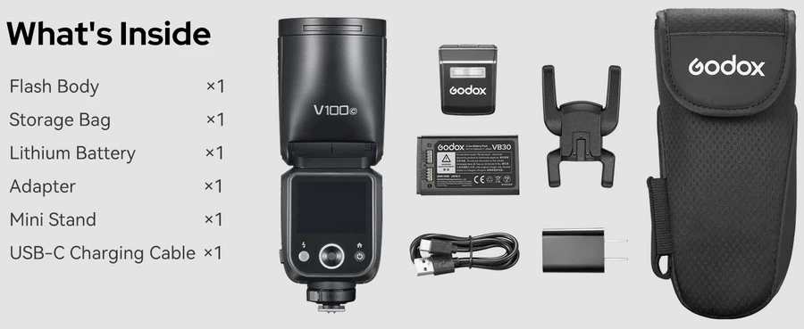 Godox V100 Flash-Des12