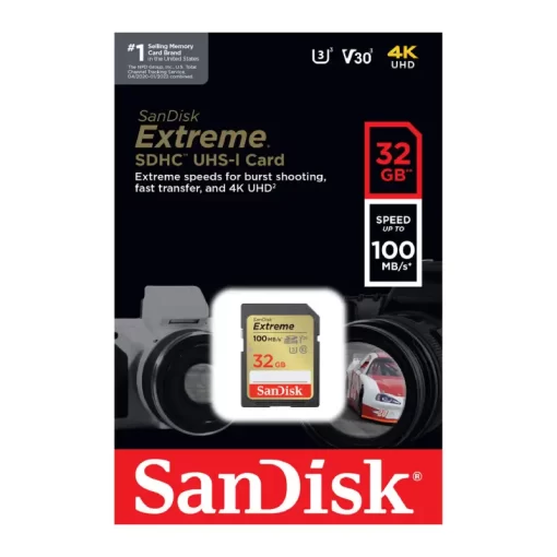 SD Sandisk Extreme UHS-I SDHC Memory Card (100MB/s R, 60MB/s W) - Image 4