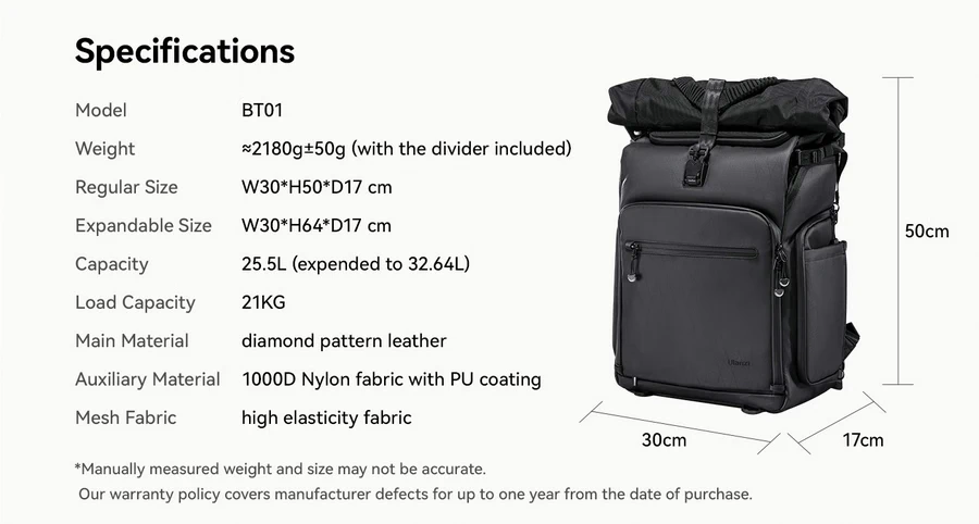 Ulanzi BT01 Business Travel Backpack-Des13
