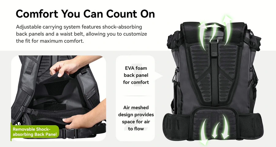 Ulanzi BT01 Business Travel Backpack-Des4