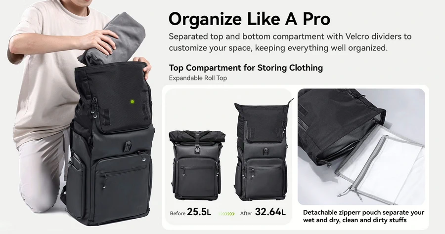 Ulanzi BT01 Business Travel Backpack-Des6
