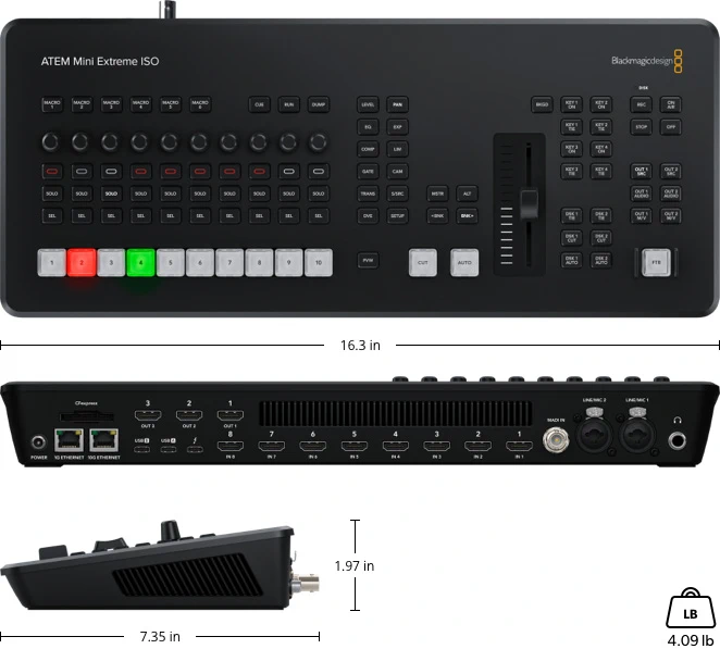 Blackmagic Design ATEM Mini Extreme ISO G2 Switcher-Des4