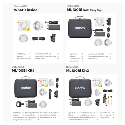 Godox LED ML100Bi 100W 2800-6500K (Godox Mount)-Detail1