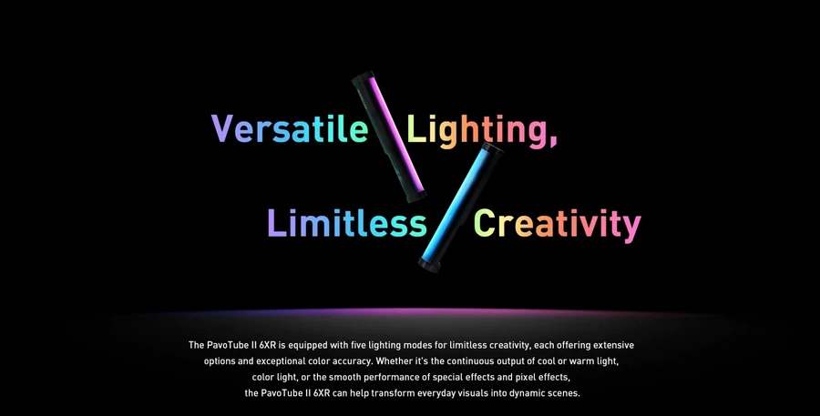 Nanlite PavoTube II 6XR LED RGBWW Pixel Tube Light-Des7